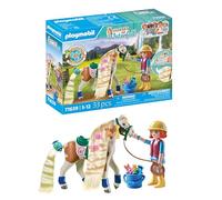 PLAYMOBIL Horses of Waterfall 71639 Ellie con Caballo, Incluyendo Accesorios para Crear Peinados para Caballos y Dos Pulseras de Silicona, Juguetes sostenibles para niños y niñas a Partir de 5 años