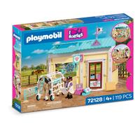 PLAYMOBIL | I Love Horses | Clínica Veterinaria | Clínica equina Moderna con Sala de Tratamiento, solárium y Amplio Accesorio | para niños a Partir de 4 años | 72128