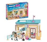 PLAYMOBIL | I Love Horses | Clínica Veterinaria | Clínica equina Moderna con Sala de Tratamiento, solárium y Amplio Accesorio | para niños a Partir de 4 años | 72128