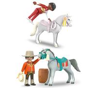 PLAYMOBIL | I Love Horses | Set 2 | Set de establo con Caballo, amazona y Accesorios | Mundo Ecuestre Lleno de ternura para Juegos de rol e imaginación | para niños a Partir de 4 años | 210534