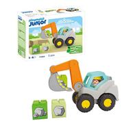 PLAYMOBIL Junior 71684 Pala Excavadora, Incluye Techo de Cabina Plegable y Piedras apilables, Juguete sostenible Hecho de plásticos a Base de Plantas, Juguetes para niños a Partir de 1 año