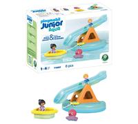 PLAYMOBIL Junior 71687 Islote con tobogán acuático, Juguete para el baño, Desde 12 meses