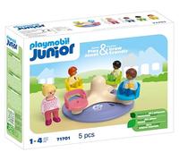 PLAYMOBIL Junior 71701 Carrusel, Incluye Asientos giratorios, Juguete sostenible Hecho de plásticos a Base de Plantas, Juguetes para niños a Partir de 1 año