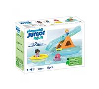 PLAYMOBIL Junior Aqua 71687 Isla de Baño con Tobogán, ncluye Muelle y escondite para Animales, Juguete sostenible Hecho de plásticos a Base de Plantas, Juguetes para niños y niñas a Partir de 1 año