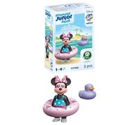 PLAYMOBIL Junior & Disney 71706 Viaje a la Playa de Minnie, Que Incluye Flotador y Patito, Juguete sostenible Hecho de plásticos a Base de Plantas, Juguetes para niños a Partir de 1 año