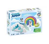 PLAYMOBIL Junior & Disney 71696 Mickey y Minnie Casa en Las Nubes, Incluye Arco Iris, Juguete sostenible Hecho de plásticos a Base de Plantas, Juguetes para niños y niñas a Partir de 1 año