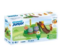 PLAYMOBIL Junior & Disney 71694 Winnie-Pooh & Tigger Jardín de Abejas, Juguete sostenible Hecho de plásticos a Base de Plantas, Juguetes para niños y niñas a Partir de 1 año
