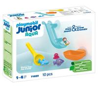 PLAYMOBIL Junior Aqua 71689 Diversión en la Pesca con Animales del Mar, Incluye Bebé Tiburón, Juguete sostenible Hecho de plásticos a Base de Plantas, Juguetes para niños a Partir de 1 año