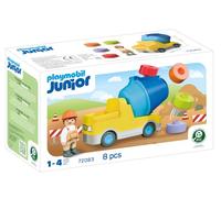 PLAYMOBIL | Junior | Hormigonera | Vehículo de Obra Colorido con Tambor extraíble y Bloques encajables | para niños a Partir de 4 años | 72083