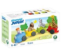 PLAYMOBIL | Junior | Tren de Animales | Tren Colorido con Animales, 4 vagones y Cabina de Conductor | para niños a Partir de 4 años | 72084