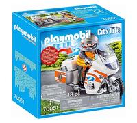 PLAYMOBIL Life City Moto Emergencia, Color carbón (70051)