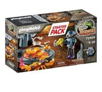 PLAYMOBIL Dino Rise 70909 Starter Pack Lucha contra el Escorpión de Fuego, Juguetes para niños a Partir de 5 años