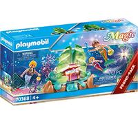 PLAYMOBIL Magic 70368 Salón Coral de Sirenas, con Efecto de luz y Perlas para coleccionar, A Partir de 4 años