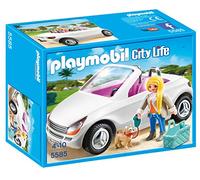 PLAYMOBIL Mansión Moderna de Lujo - Descapotable con Mujer y Cachorro, playset (5585)