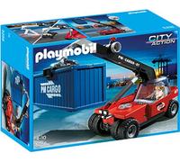 PLAYMOBIL Mercancías y Aeropuerto - Transportador de contenedores, Playsets de Figuras de Juguete, Multicolor, 35 x 12,5 x 25 cm, (5256)