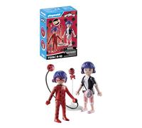 PLAYMOBIL Miraculous 71336 Miraculous: Marinette & Ladybug, Aventura heroica, Incluyendo a Kwami Tikki, Aventuras con Ladybug, Juegos de rol Divertidos, Juguetes para niños a Partir de 4 años