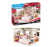 PLAYMOBIL Miraculous, Panadería Francesa, Juguetes a Partir de 4 años, Regalo para niños, Fomenta la Creatividad y el Juego de rol, Panadería para recrear y Funciones de Juego Interactivo