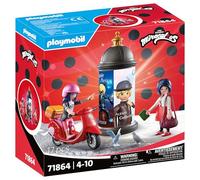 PLAYMOBIL Miraculous, Paseo en Bicicleta por París, Juguetes a Partir de 4 años, Regalo para niños, Fomenta la Creatividad y el Juego de Roles, Figura con Accesorios y Juego detallado, 71864