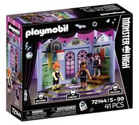 PLAYMOBIL | Monster High™ | Gimnasio | Gimnasio con Draculaura, Clawd Wolf, Heath Burns y acción de Baloncesto | para Fans a Partir de 5 años | 72144