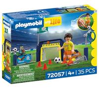 PLAYMOBIL My Life 72057 - Estación de Entrenamiento de fútbol con Puerta y Mecanismo de Disparo, Juguete de fútbol a Partir de 4 años