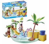 PLAYMOBIL myLife Promo Pack 71529 Piscina Infantil con Jacuzzi, diversión acuática, Incluyendo tobogán de Olas, balancín de Muelle y Columpio para bebés, Juguetes para niños a Partir de 4 años