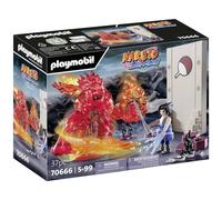 PLAYMOBIL Naruto Shippuden 70666 Sasuke vs. Itachi, Batalla interactiva Entre Hermanos con el Mangekyou Sharingan y el espíritu energético Susano'o, Juguetes para niños a Partir de 5 años