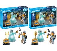 PLAYMOBIL | Novelmore | Fantasma del Castillo y Caballero | Juguete para niños y niñas a Partir de 4 años | 71797 (Paquete de 2)