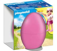 PLAYMOBIL Ostereier Huevo Camarera mostrador, Color carbón (70084)