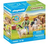 PLAYMOBIL Country 71444 Pastor con rebaño de ovejas, con un Border Collie, un cortapelos y Paja, Juegos de rol imaginativos y Divertidos, Juguetes para niños a Partir de 4 años