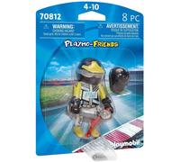 Playmobil Figura Piloto de Carreras Playmofriends 70812 con accesorios y trofeo a partir de 4 años