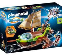 PLAYMOBIL - Pirata Camaleón con Ruby y un Barco Personajes de la Serie Super 4, Multicolor, 51,5 x 14,2 x 38,5 cm 9000