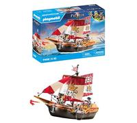 PLAYMOBIL Pirates 71418 Barco Pirata, emocionantes Aventuras en Alta mar, con Accesorios completos como un telescopio, brújula y cañones, Juguetes para niños a Partir de 4 años