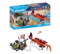 PLAYMOBIL Pirates 71532 Batalla con el Cangrejo Gigante, épica Batalla Marina, Incluyendo cañón, proyectil de Gancho y Sable, Juguetes para niños a Partir de 4 años