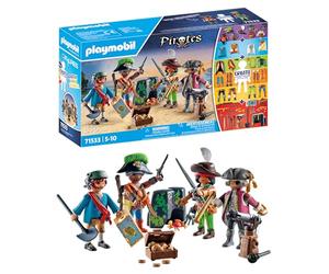 PLAYMOBIL Pirates 71533 MyFigures: Piratas, Montaje de Figuras de Piratas Personalizadas, Incluyendo Mapa del Tesoro y alfileres para el Sombrero de Pirata, Juguetes para niños a Partir de 5 años