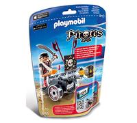 PLAYMOBIL - Pirates Cañón Interactivo con Corsario Muñecos y Figuras, Color Multicolor (6165)
