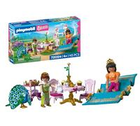 PLAYMOBIL | Princess | Visita Desde lejos | 2 Princesas con Alfombra voladora y merienda | Fomenta la Creatividad | Juguetes de Princesas para niños de 4 años en adelante | 72054