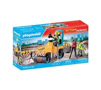 Playmobil - Set de Construcción de Carreteras con Figuras y Accesorios Realistas