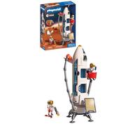 PLAYMOBIL Space Esa Mars Research Rocket | Cohete Modular con Plataforma de Lanzamiento y 2 astronautas | Set de Juguetes espaciales niños a Partir de 4 años | 72011