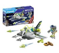 PLAYMOBIL Space Promo Packs 71370 Misión Espacio Dron, Vuelo Espacial, Jet Bag y cañones de Disparo, Juguetes para niños a Partir de 4 años