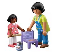 Playmobil Mujer y Niña Pintando