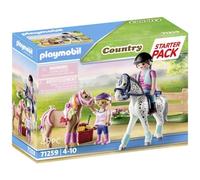 PLAYMOBIL Starter Pack Cuidado de Caballos 71259, a Partir de 4 años