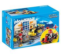 PLAYMOBIL StarterSet - City Action Taller Karts Playsets de Figuras de jugete, Color Multicolor 6869