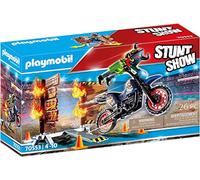PLAYMOBIL Stuntshow 70553 Moto con Muro de Fuego, para niños de 4 a 10 años