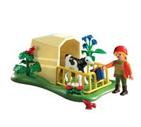 PLAYMOBIL - Ternero con Refugio, Set de Juego (5124)