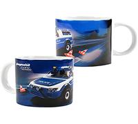 PLAYMOBIL United Labels City Action-Taza (320 ml), diseño de policía, Cerámica, carbón, 1 Stück (1er Pack)
