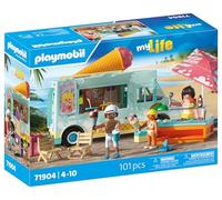 PLAYMOBIL | Vacation on The Beach | Camioneta de Helados con Tienda de Surf | Juguete para Mayores de 4 años | Regalo Ideal para niños | Aventura en la Playa con Figuras y vehículo | 71904