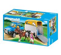 PLAYMOBIL - Vehículo con Remolque para Ponis (5223)