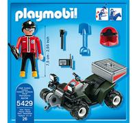 PLAYMOBIL Vida en la Montaña - Quad Rescate de montaña, Playsets de Figuras de Juguete, Negro, Rojo, 15 x 5 x 15 cm, (5429)