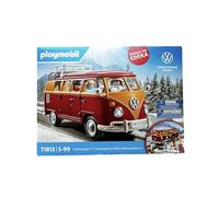 PLAYMOBIL Volkswagen T1 Bus Camping EDEKA Winter Edition II 2024, 79 Piezas, 5-99 años