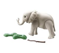 PLAYMOBIL WILTOPIA 71049 Elefante Joven, Incluye Accesorios, Carta de colección con Animales y código QR, a Partir de 4 años
